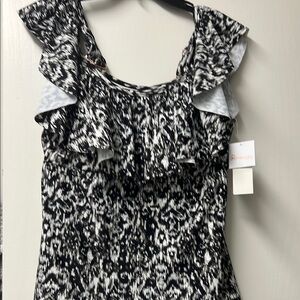 New Black and white Tankini